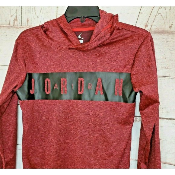Air Jordan Embroidered Hood Dri Fit Pullover Youth Large 12-13 Years Sweatshirt - Picture 4 of 12